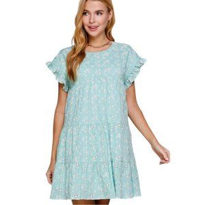 NWT Sweet Lemon Eyelet Detail Babydoll Dress (Small)